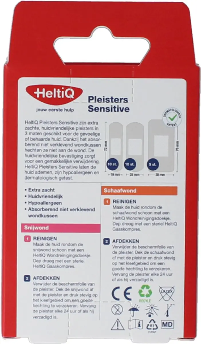 Heltiq Pleisters Sensitive 25 Stuks - 3 Maten