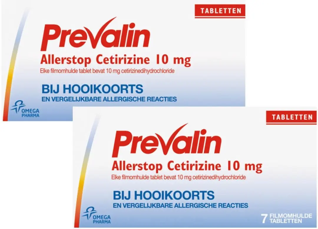 Prevalin Allerstop Cetirizine 10mg Allergietabletten - 14 Stuks