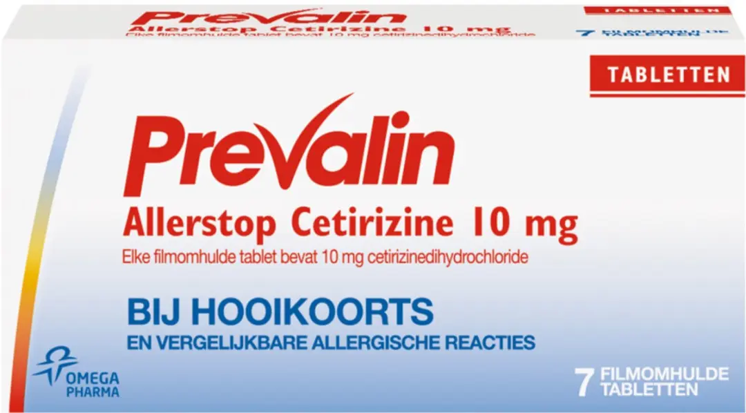 Prevalin Allerstop Cetirizine 10mg Allergietabletten - 14 Stuks