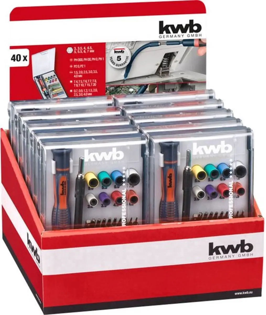 KWB 115700 Bitset 40-delig - Metaal