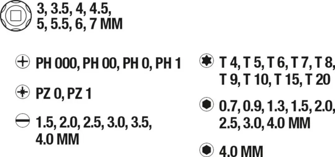 KWB 115700 Bitset 40-delig - Metaal