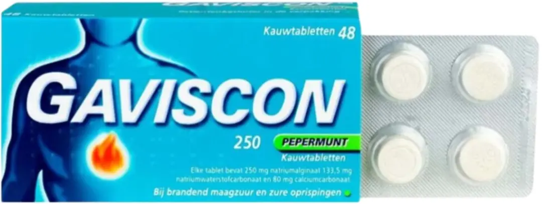 Gaviscon Kauwtabletten Pepermunt - 96 Stuks