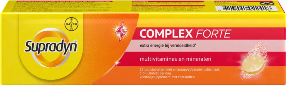 Supradyn Complex Forte Bruistabletten 15 Stuks - Sinaasappel/Passievrucht