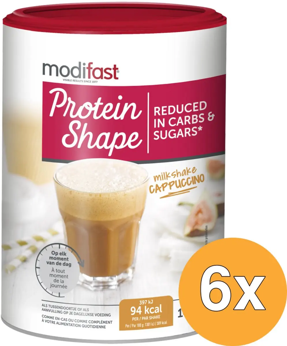 Modifast Protein Shape Milkshake Cappuccino - 24 Stuks (6x420g)