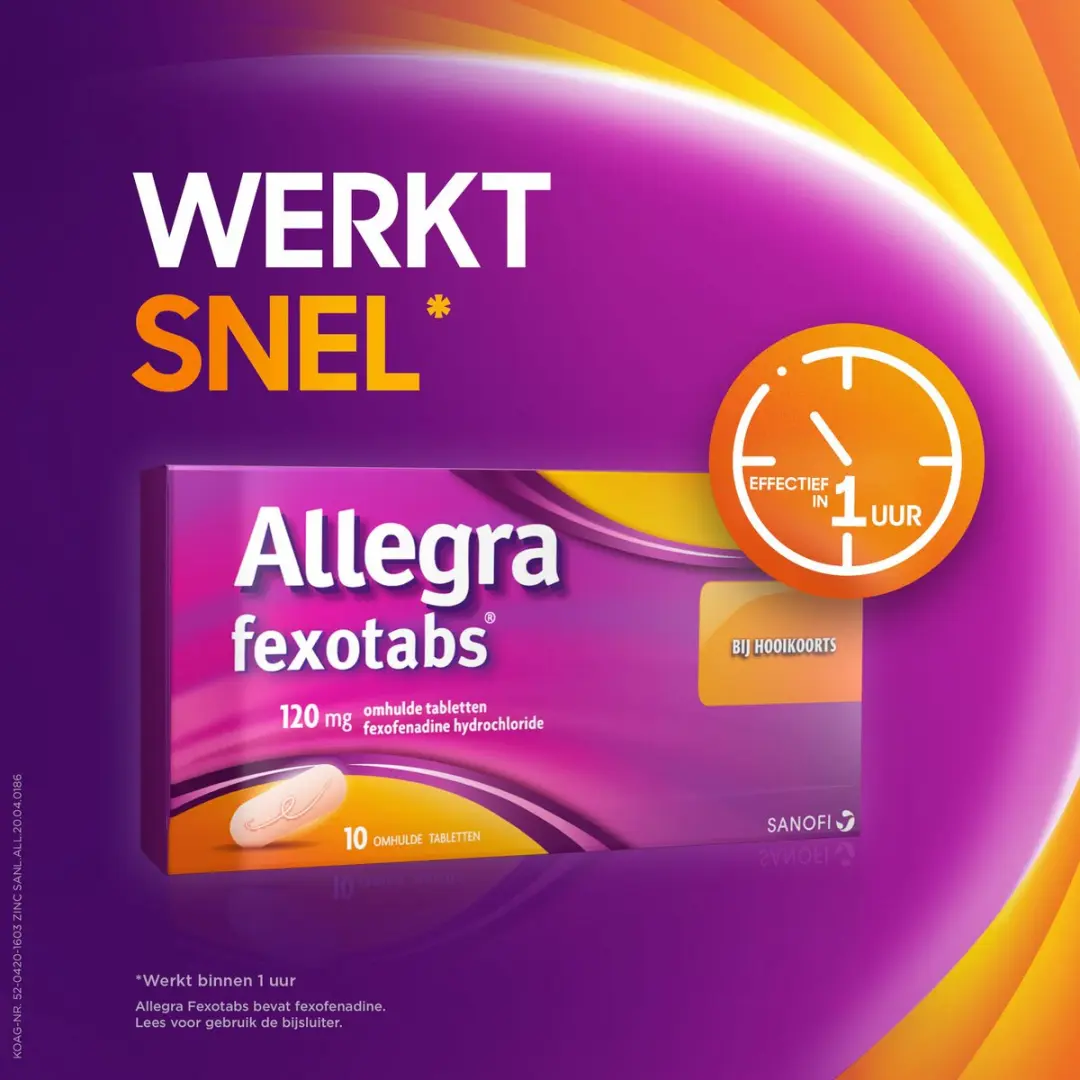 Allegra Fexotabs Hooikoortstabletten 10 Stuks