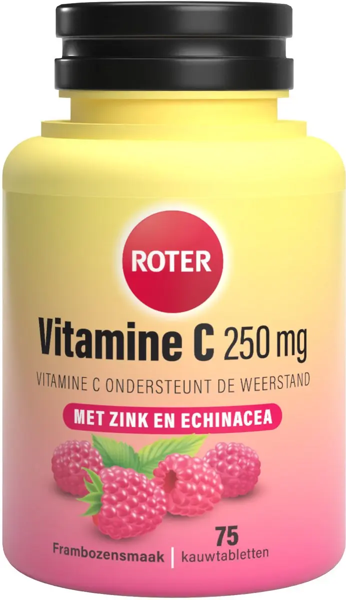Roter Vitamine C 250mg Kauwtabletten