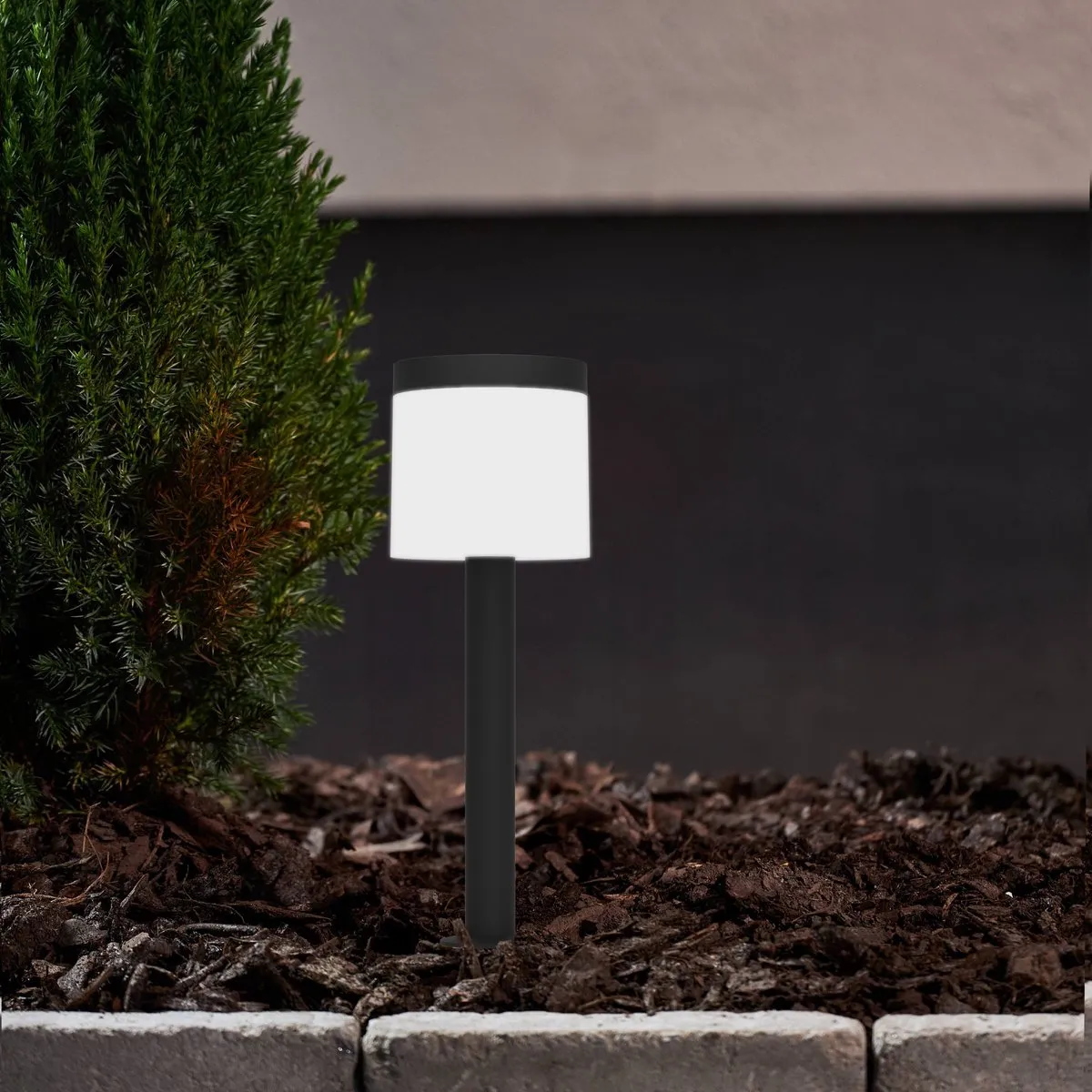 Eglo Pantete Solar Staande Buitenlamp LED 65cm - Zwart/Wit