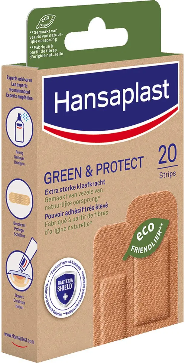 Hansaplast Green & Protect Pleisters - 20 Stuks