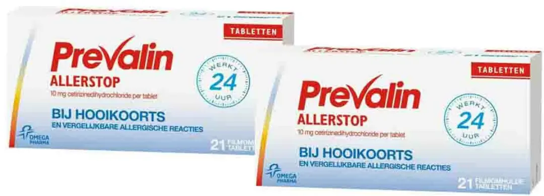 Prevalin Allerstop Cetirizine 42 tabletten - 2x21 Stuks