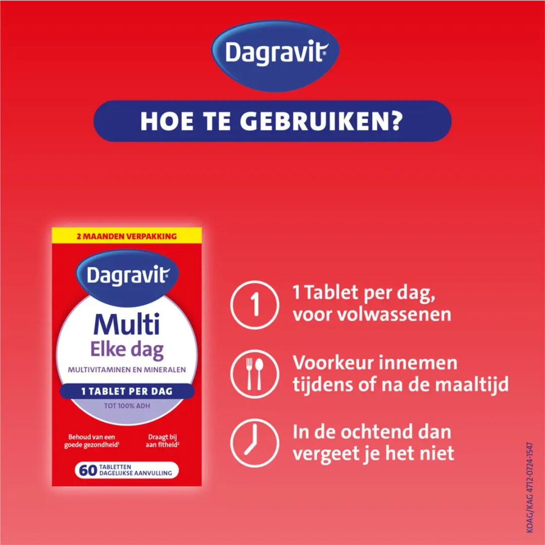 Dagravit Multi Elke Dag 180 tabletten - 3x60