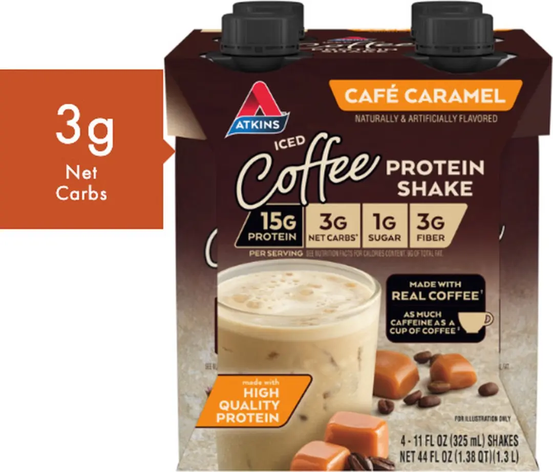 Atkins Protein Shake Iced Coffee Café Caramel 1.3L