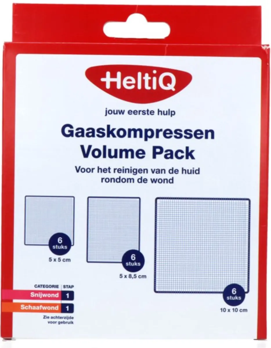 Heltiq Gaaskompressen Volume Pack - 18 Stuks