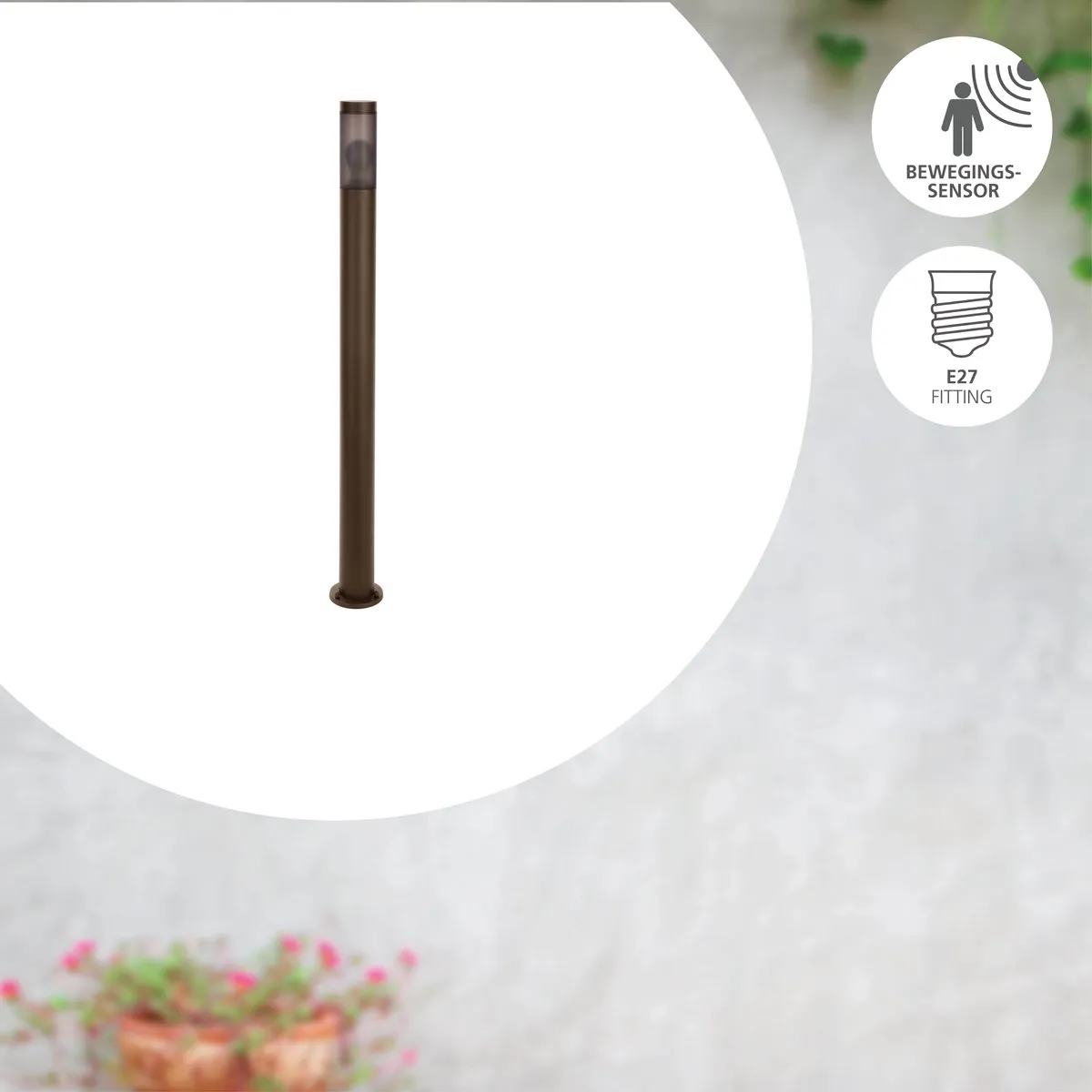 Eglo Helsinki Staande Buitenlamp E27 110cm - Bruin
