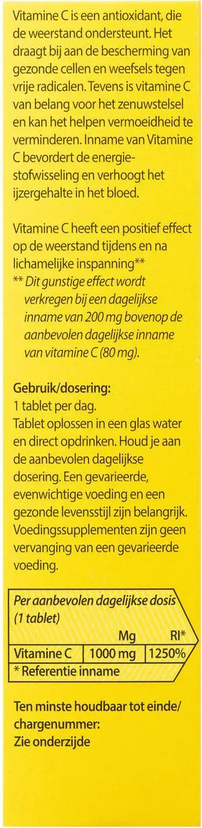 Roter Vitamine C 1000mg Bruistabletten - 40 Stuks - Citroensmaak