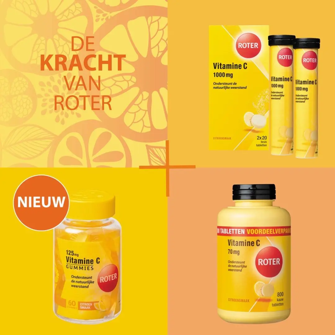 Roter Vitamine C 1000mg Bruistabletten - 40 Stuks - Citroensmaak