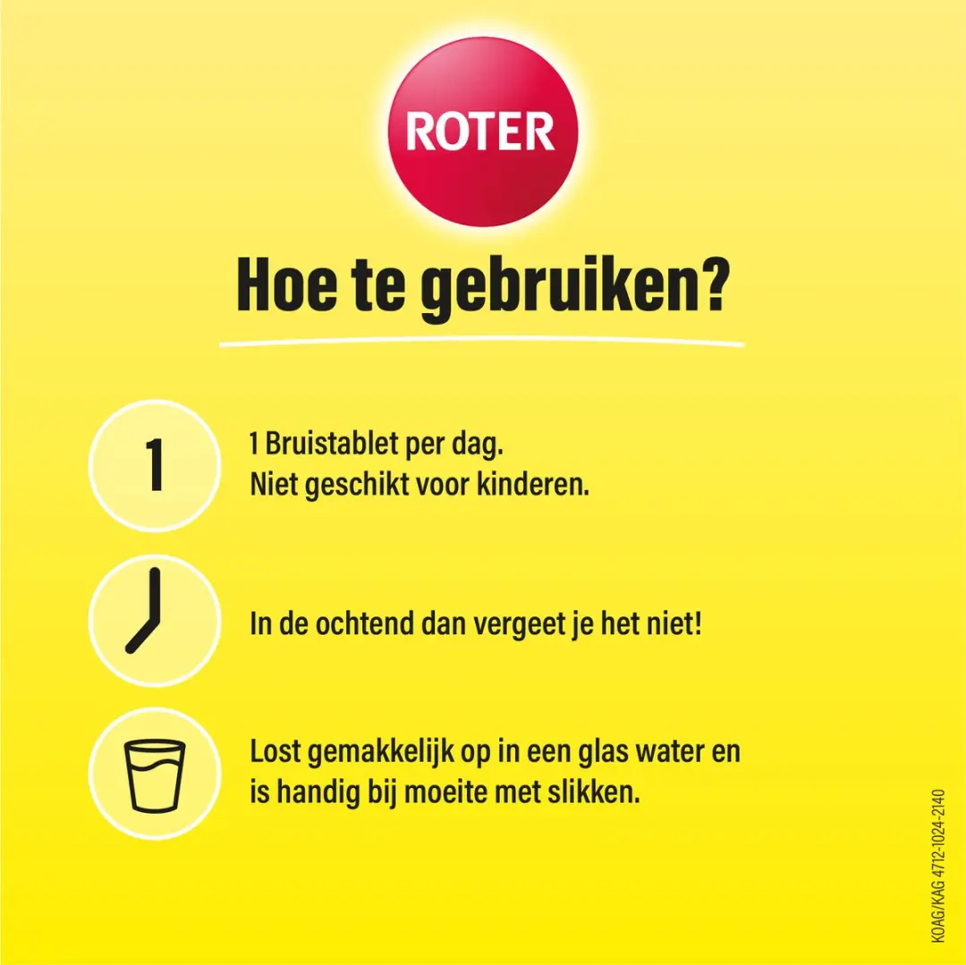 Roter Vitamine C 1000mg Bruistabletten - 40 Stuks - Citroensmaak