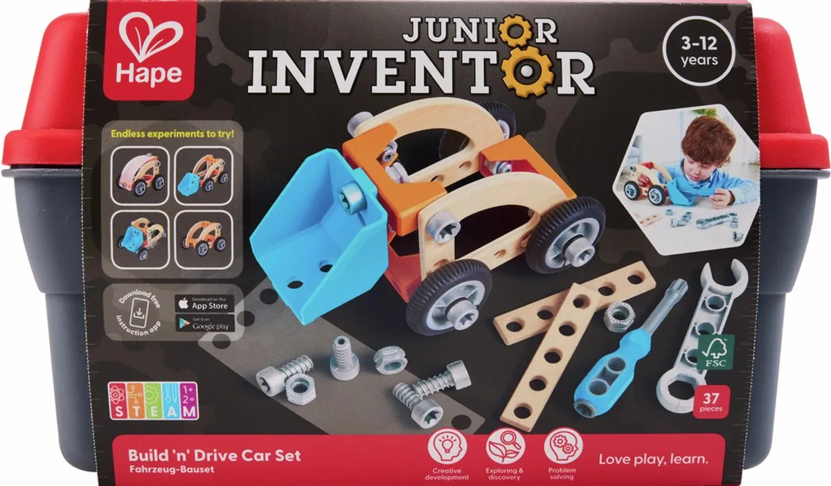 Hape E3038 Bouwspeelgoed Auto Multicolor