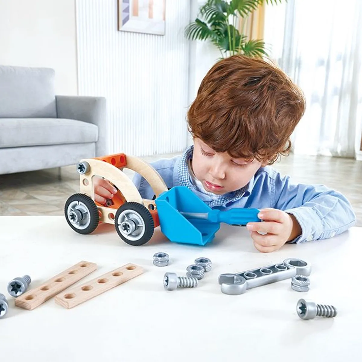 Hape E3038 Bouwspeelgoed Auto Multicolor