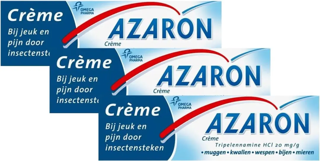 Azaron Anti-jeukcrème 3x10ml - Muggen/Bijen/Processierups