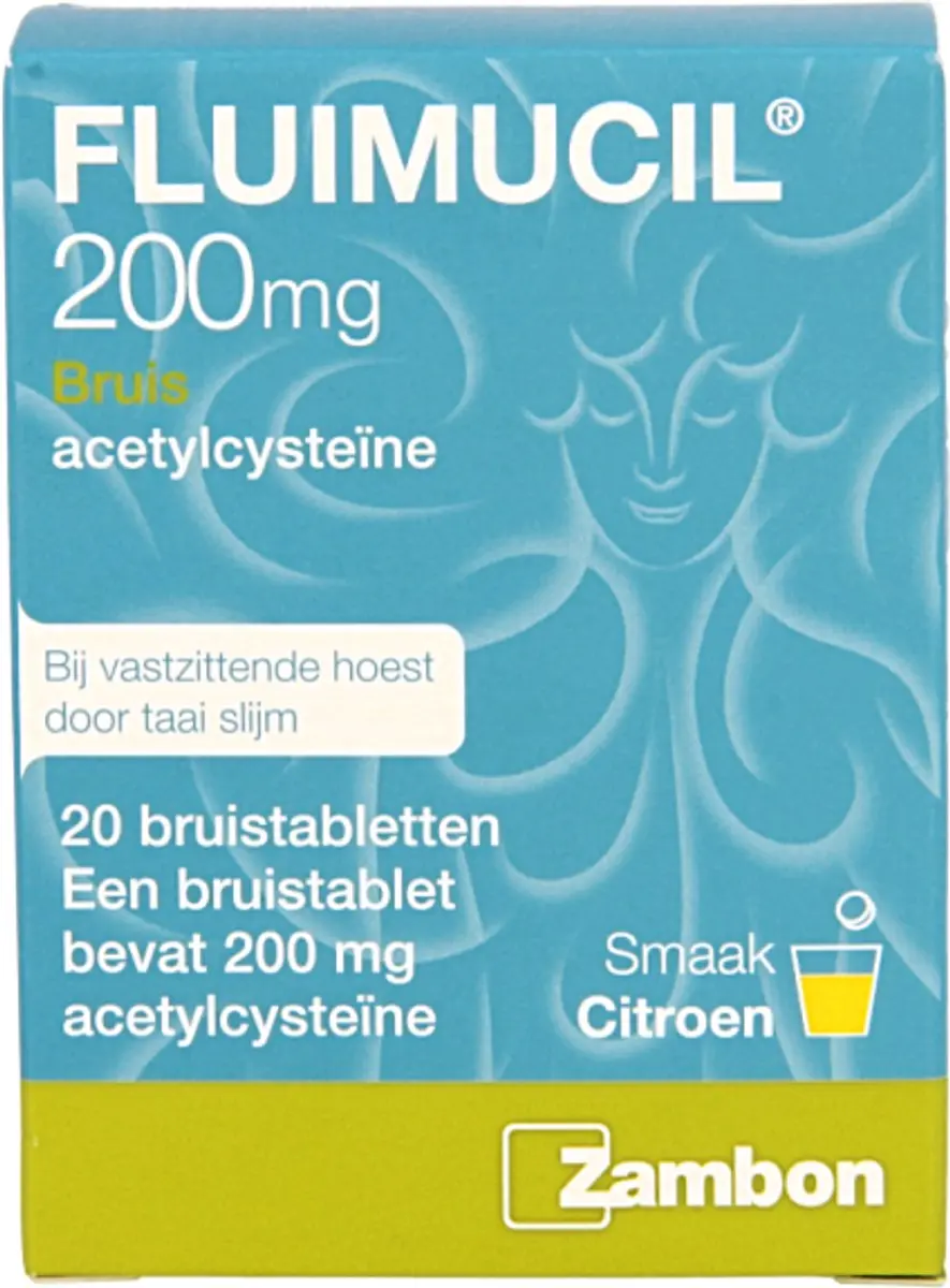 Fluimucil Hoest 200mg Bruistabletten - 20 Stuks