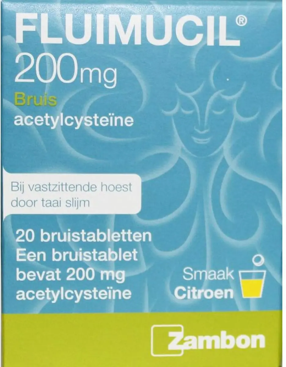 Fluimucil Hoest 200mg Bruistabletten
