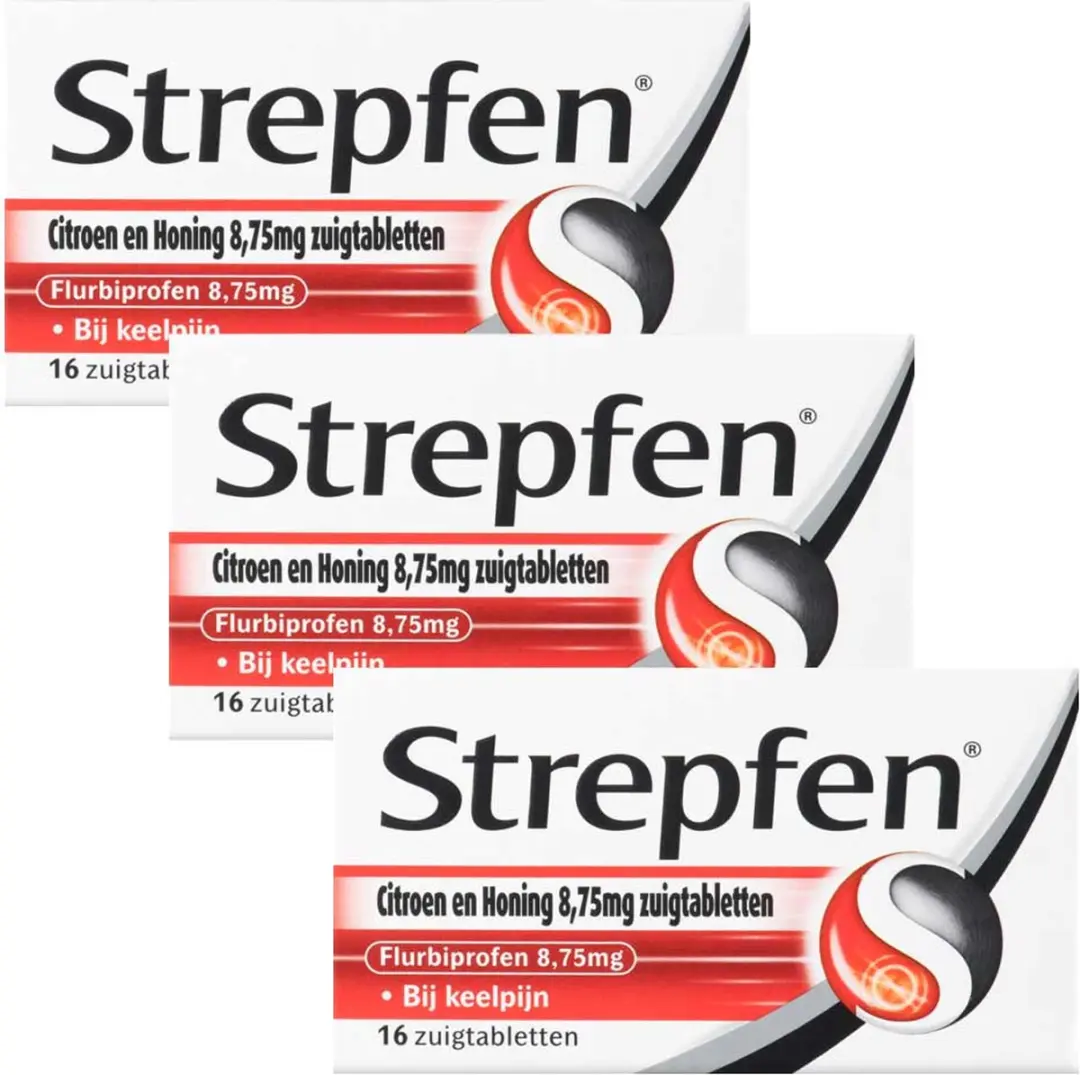 Strepfen Citroen & Honing Zuigtabletten 8,75mg - 48 Stuks