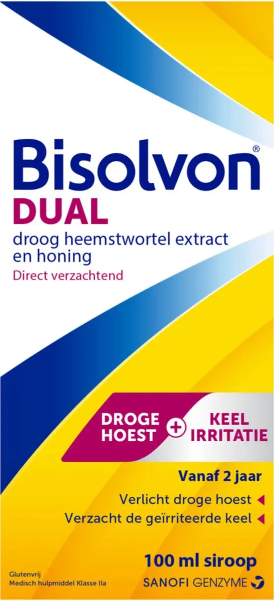Bisolvon Dual Droge Hoest & Keelirritatie Siroop 100ml