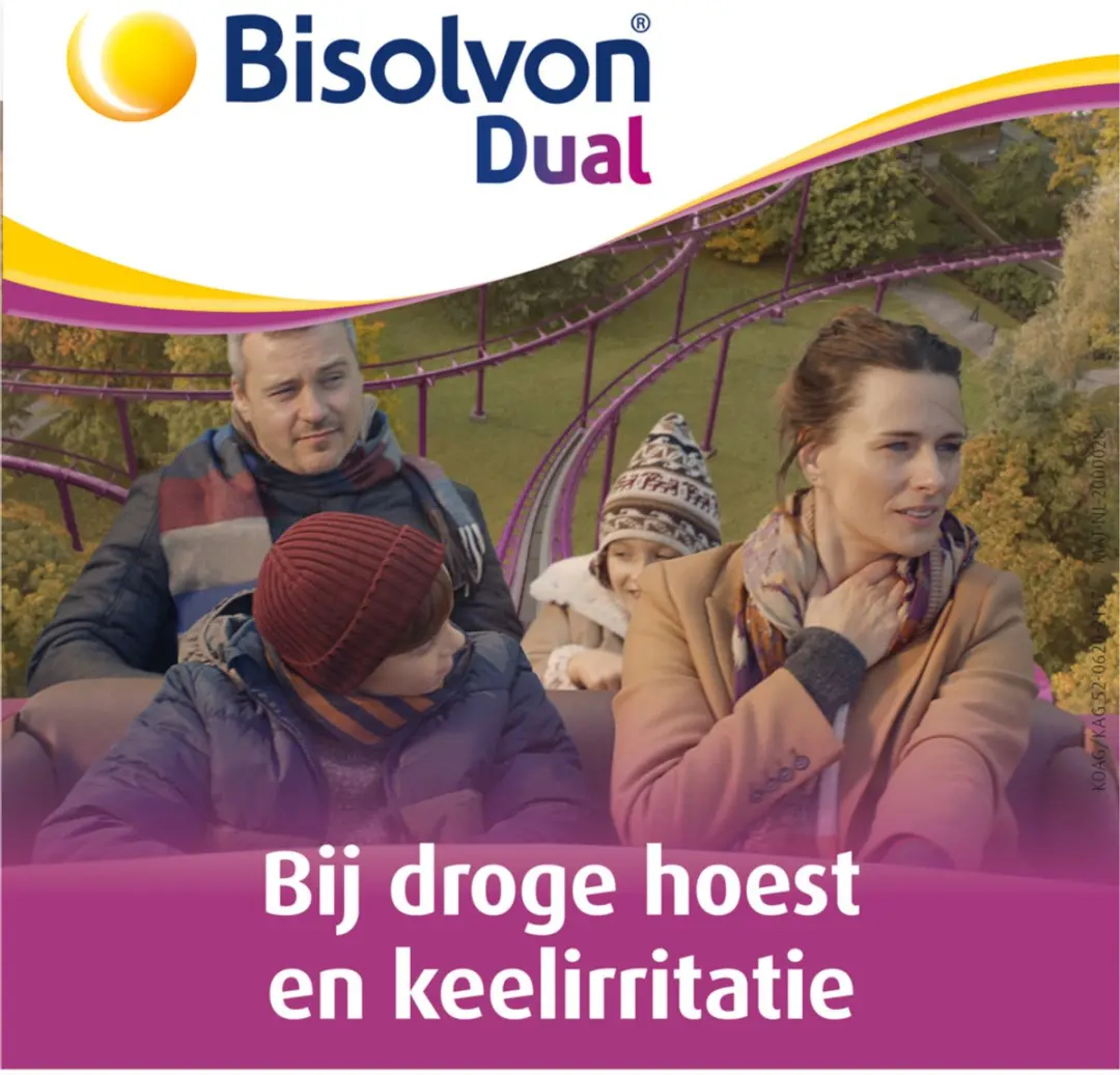 Bisolvon Dual Droge Hoest & Keelirritatie Siroop 100ml
