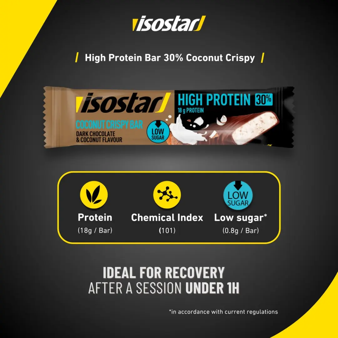 Isostar High Protein Coconut Crispy Bar - 16x55g