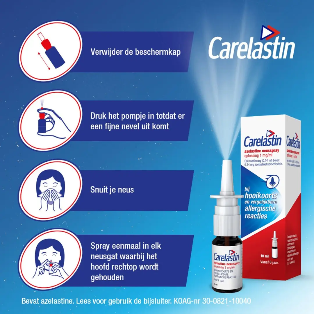Carelastin Neusspray bij Hooikoorts 10ml