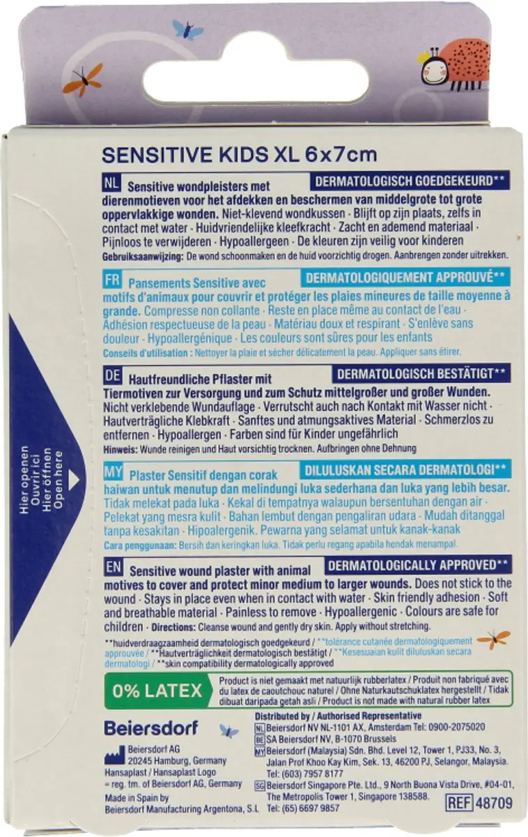 Hansaplast Kids Sensitive XL Dieren Pleisters 10 Stuks - afbeelding 6 van 6