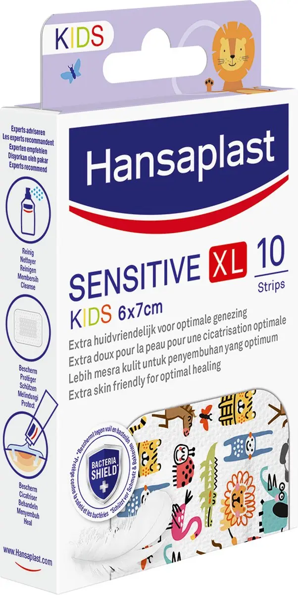 Hansaplast Kids Sensitive XL Dieren Pleisters 10 Stuks