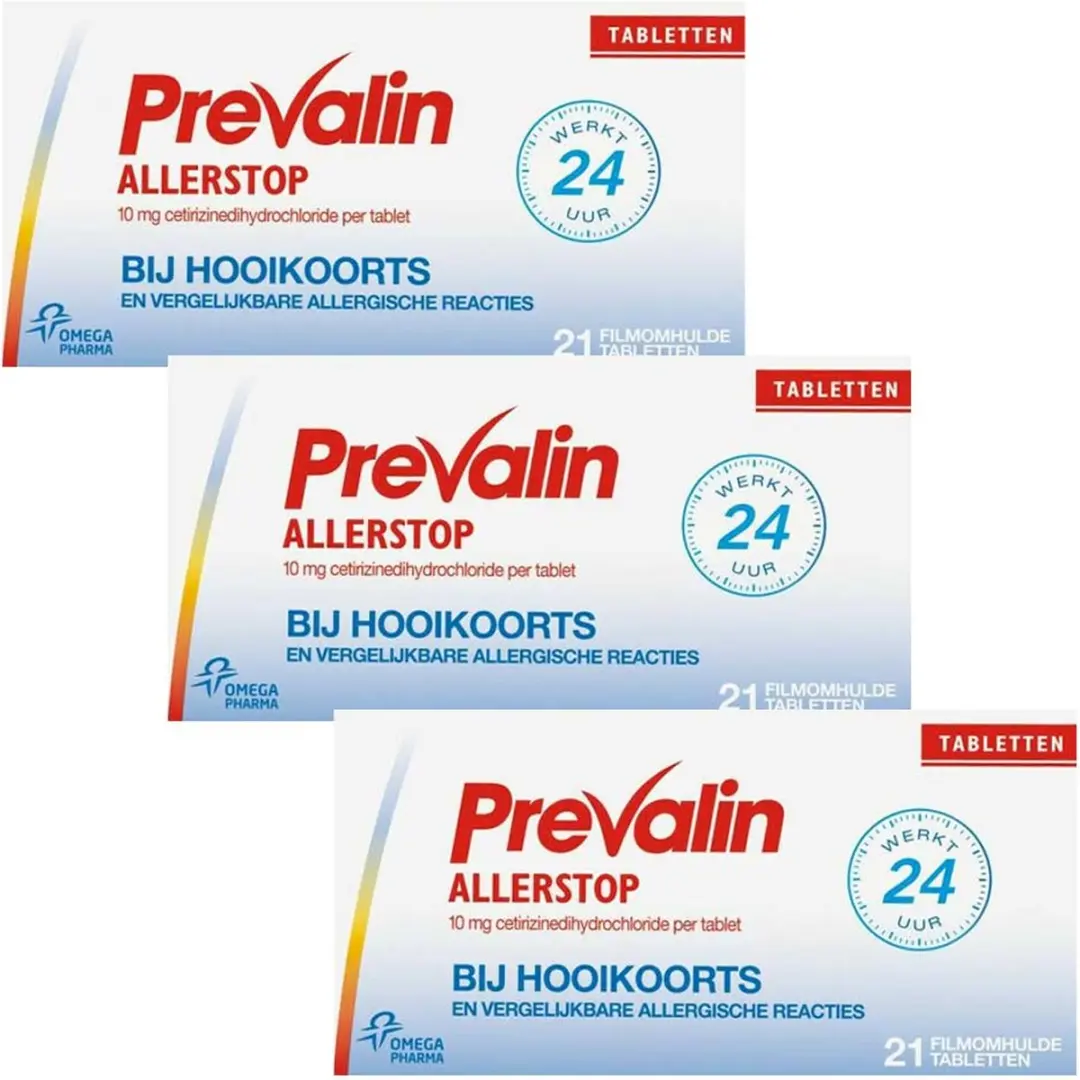 Prevalin Allerstop Cetirizine 63 tabletten - 3x21