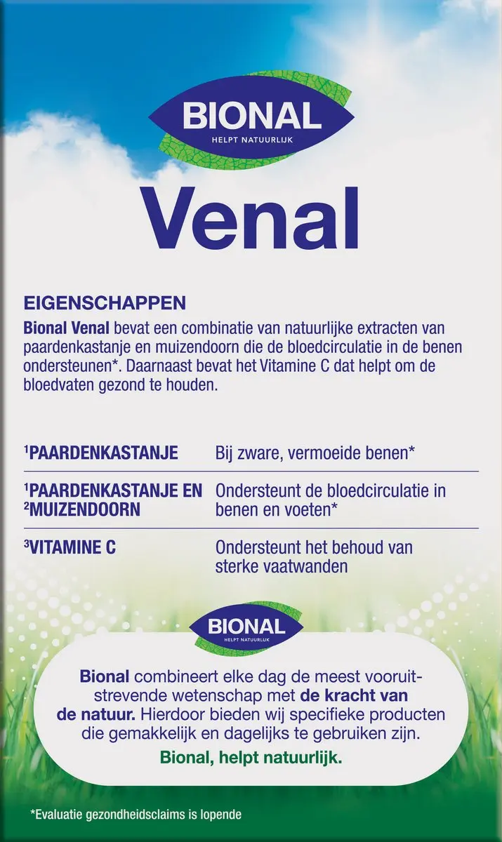 Bional Venal Bloedvaten Voedingssupplement 90 Capsules