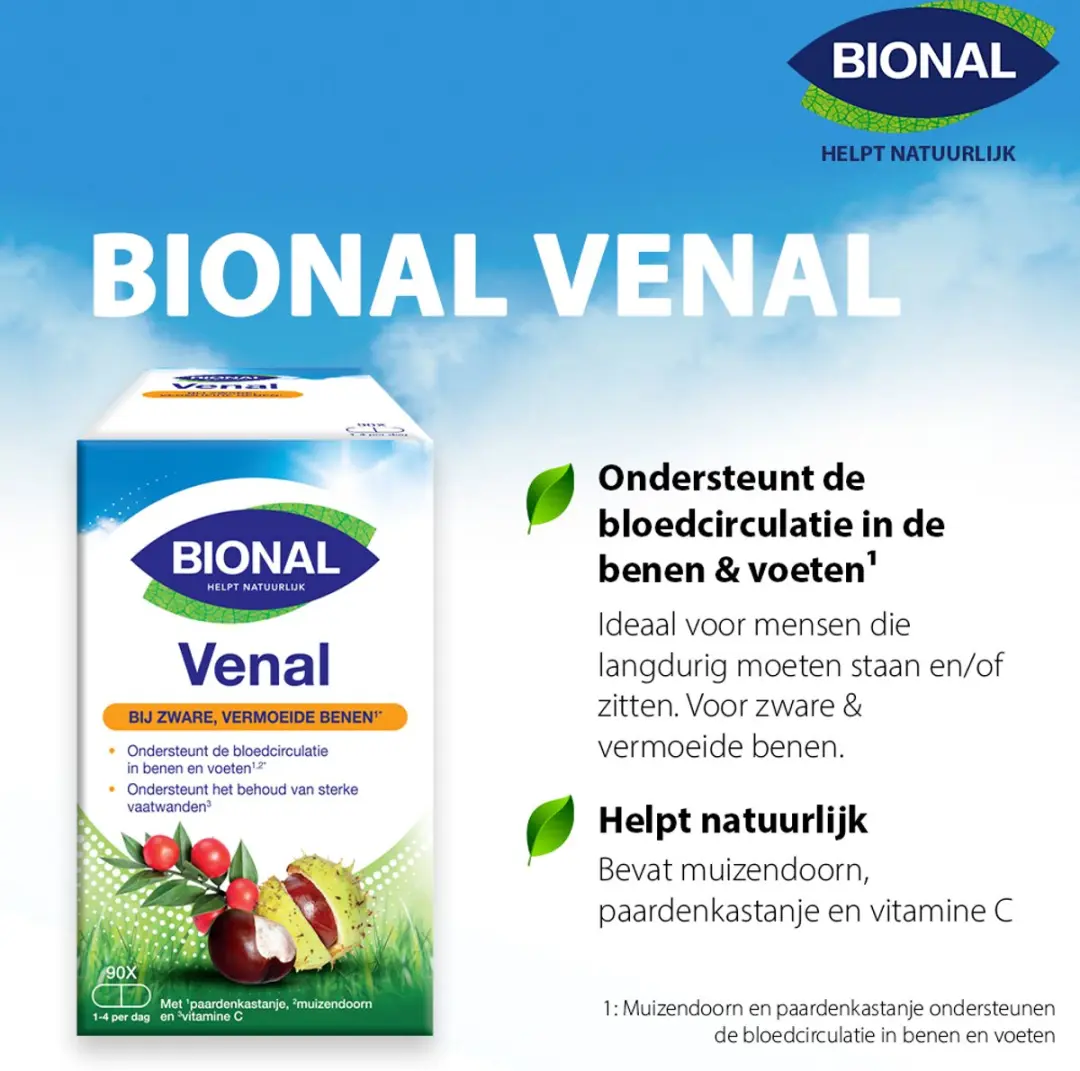 Bional Venal Bloedvaten Voedingssupplement 90 Capsules