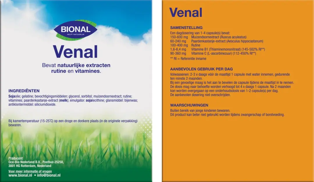 Bional Venal Bloedvaten Voedingssupplement 90 Capsules