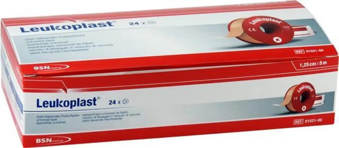 Leukoplast Hechtpleister met Klemring 1,25cm x 5m - 24 Stuks