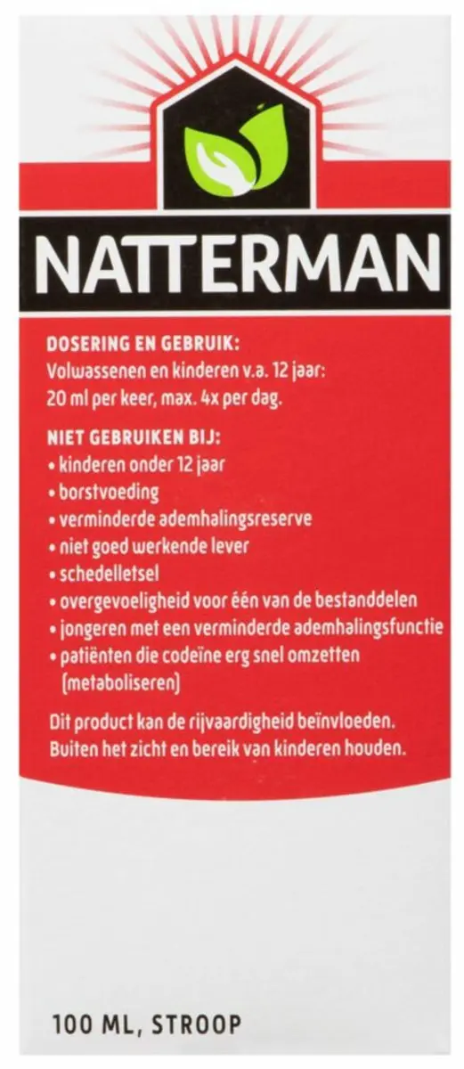 Natterman Bronchicum Extra Sterk Hoestdrank Met Codeïne 200ml