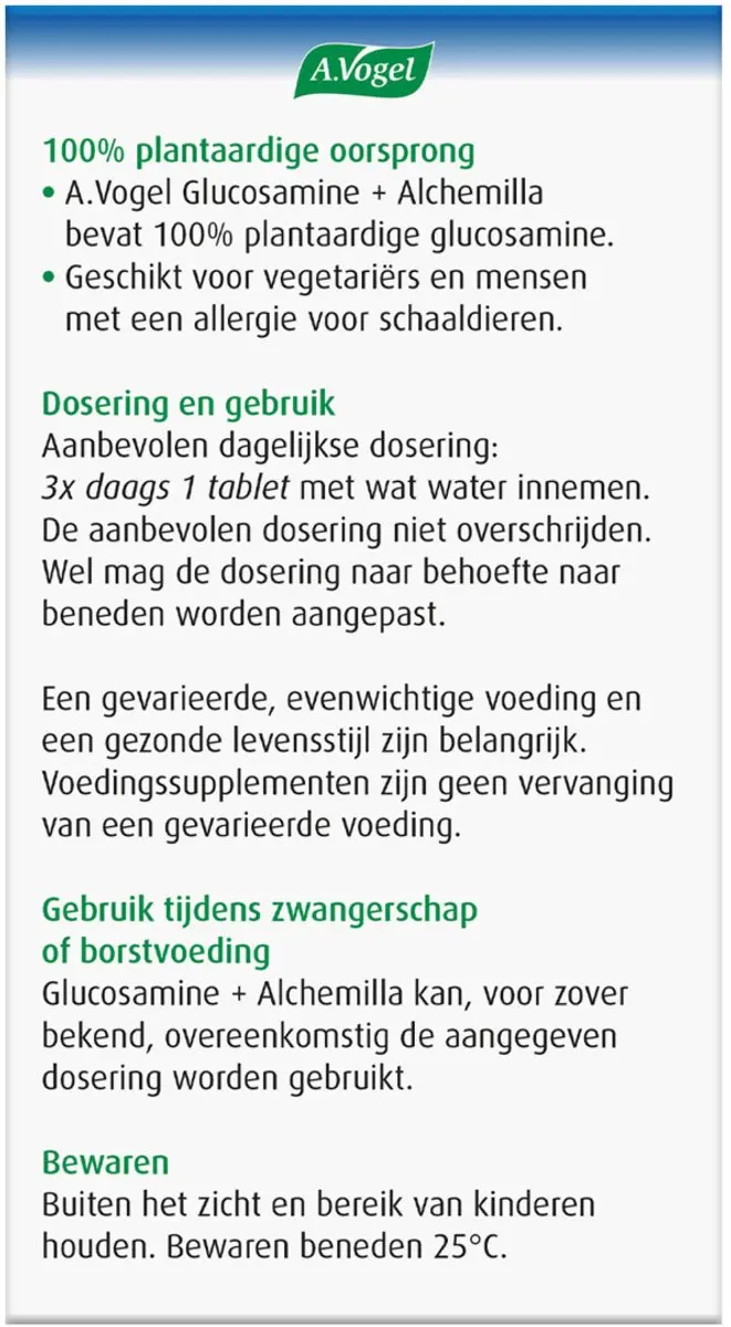 A.Vogel Glucosamine + Alchemilla Tabletten 90 Stuks
