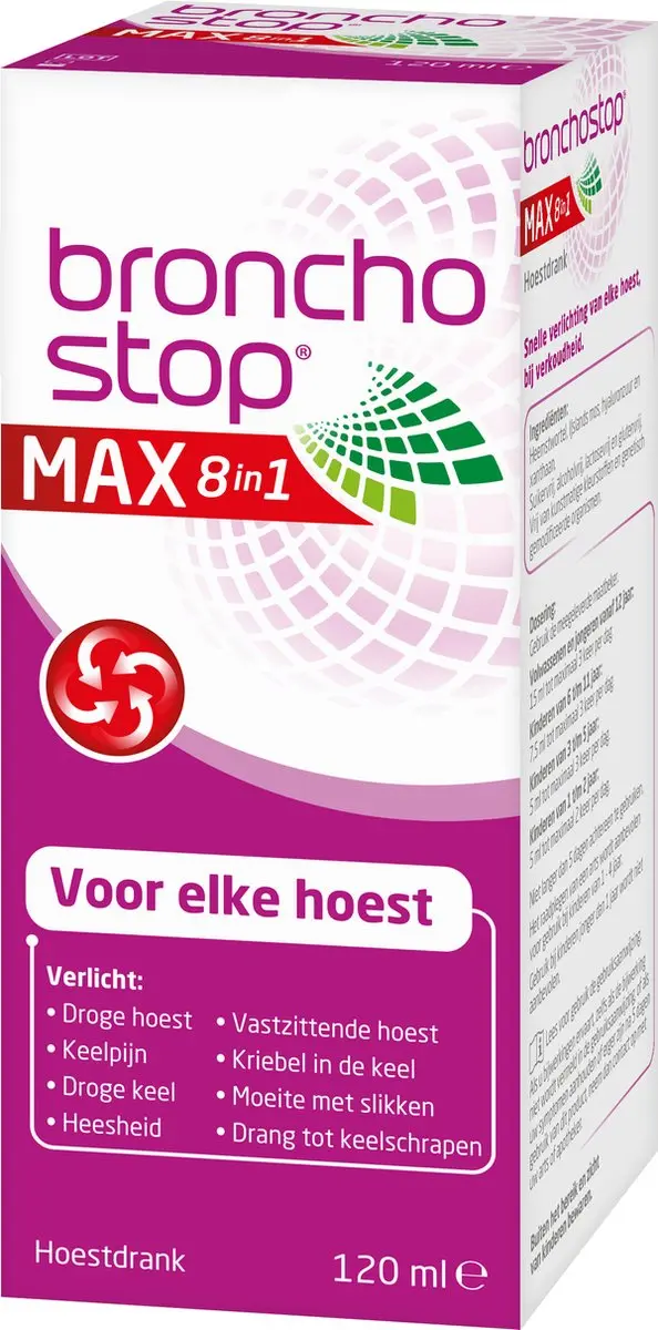 Bronchostop Hoestdrank MAX 8-in-1 120ml