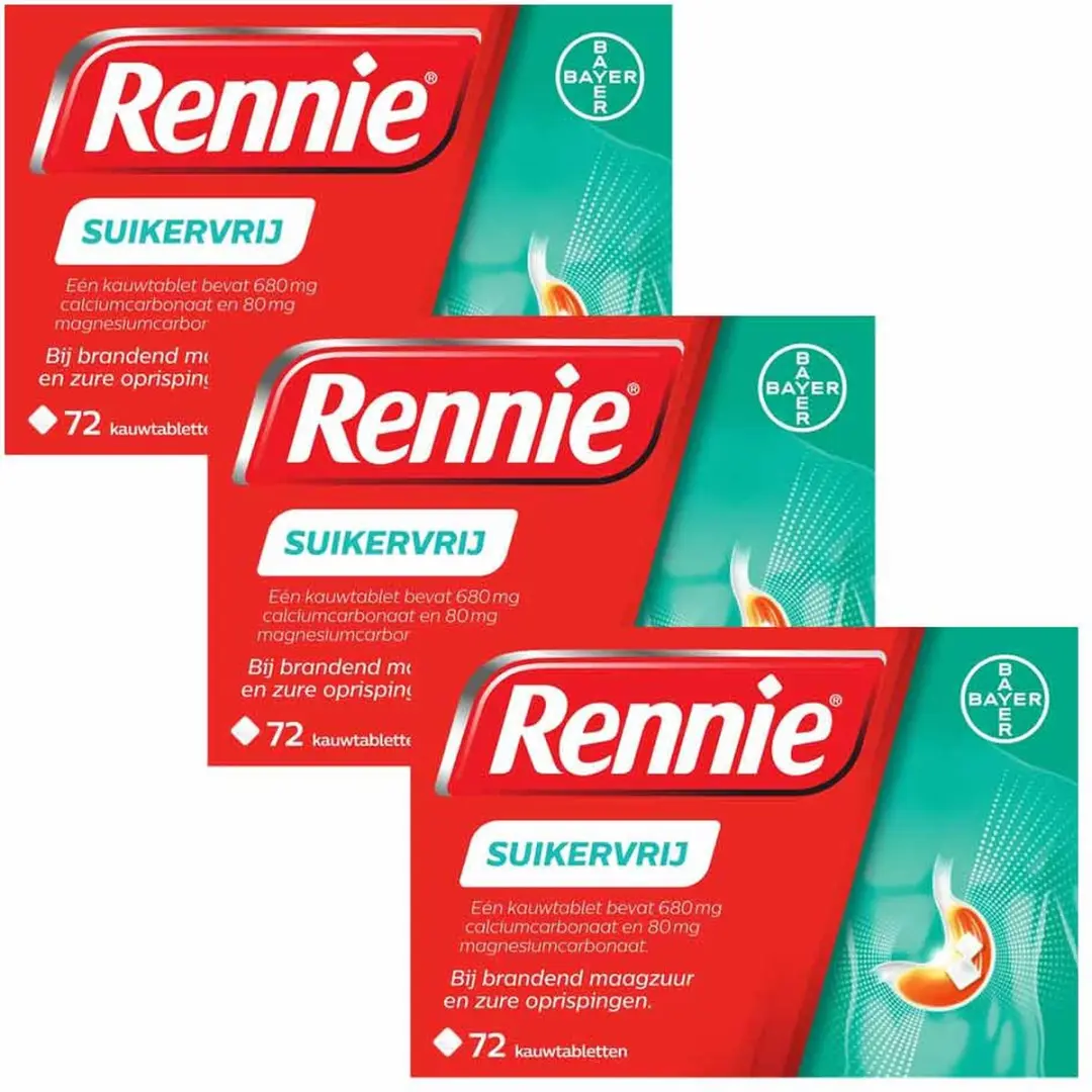 Rennie Suikervrij Kauwtabletten - 216 Stuks