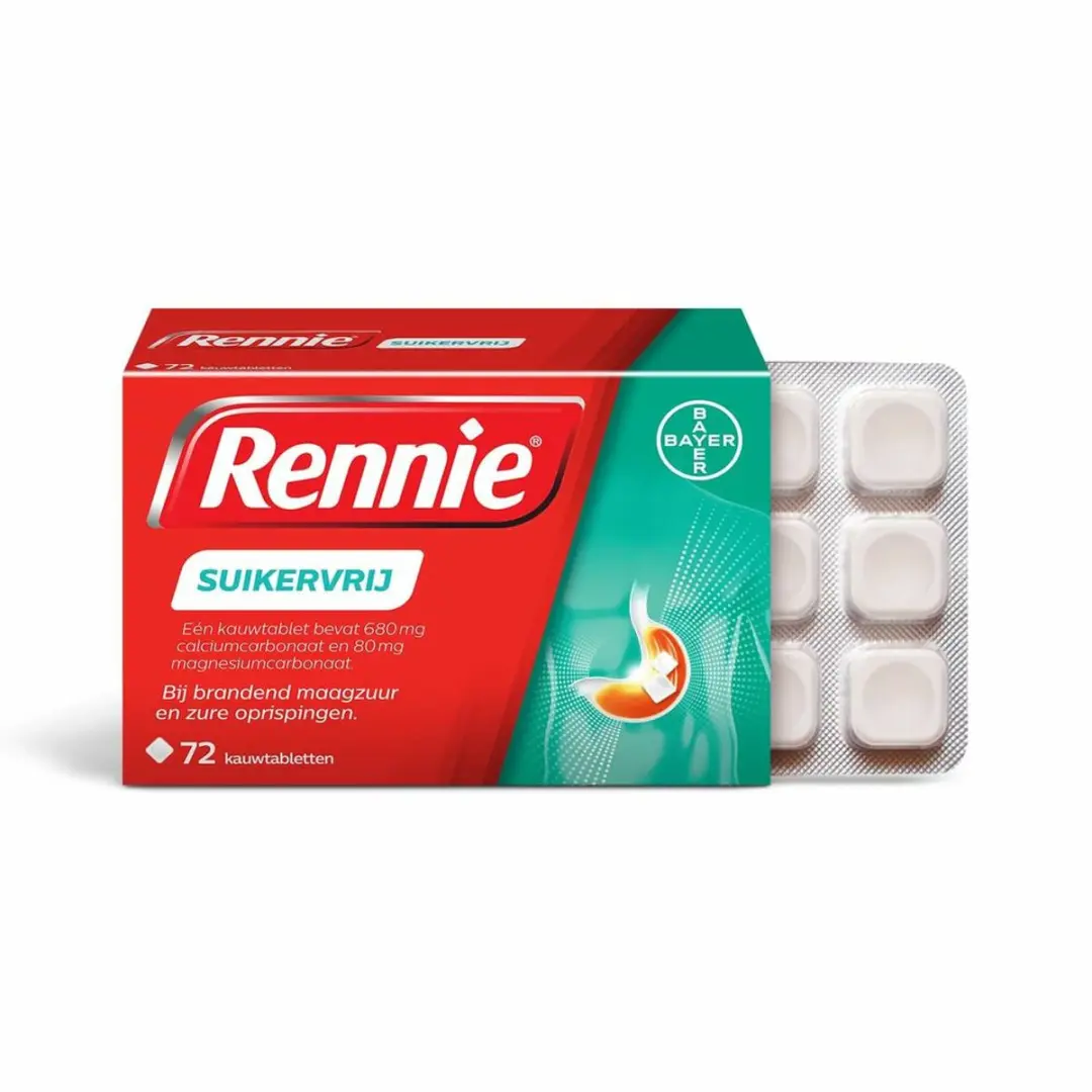 Rennie Suikervrij Kauwtabletten - 216 Stuks