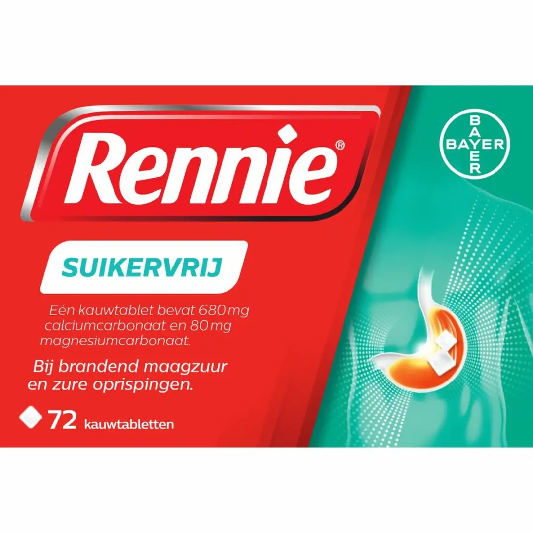 Rennie Suikervrij Kauwtabletten