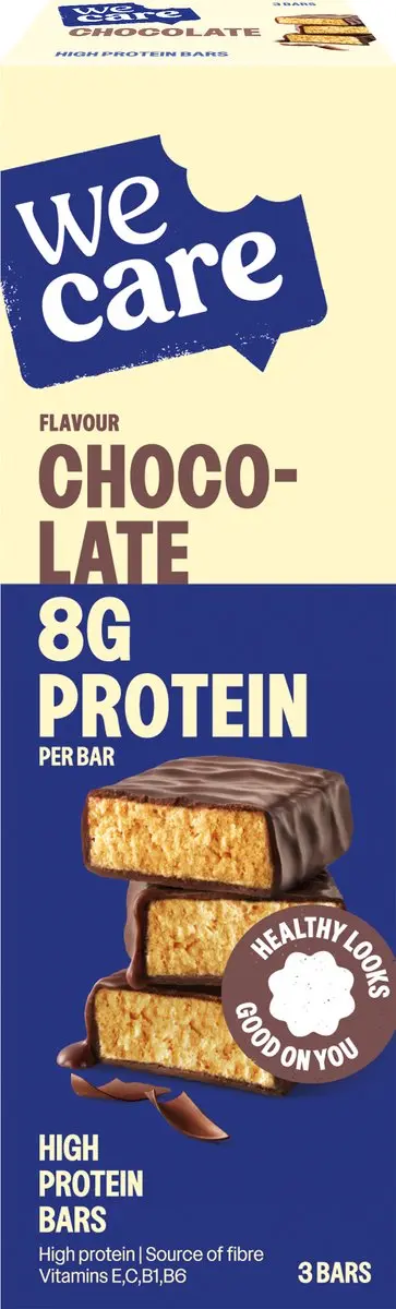weCare High Protein Bars Chocolade - 6x81g