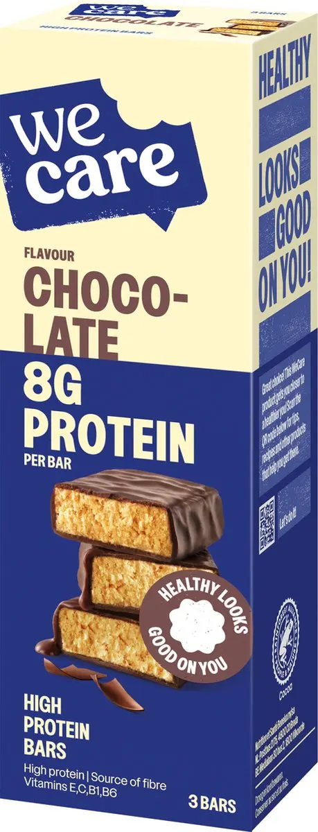 weCare High Protein Bars Chocolade - 6x81g