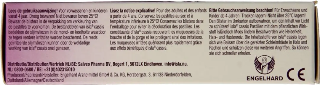 Isla Cassis Keelpastilles 60 Stuks - afbeelding 6 van 6