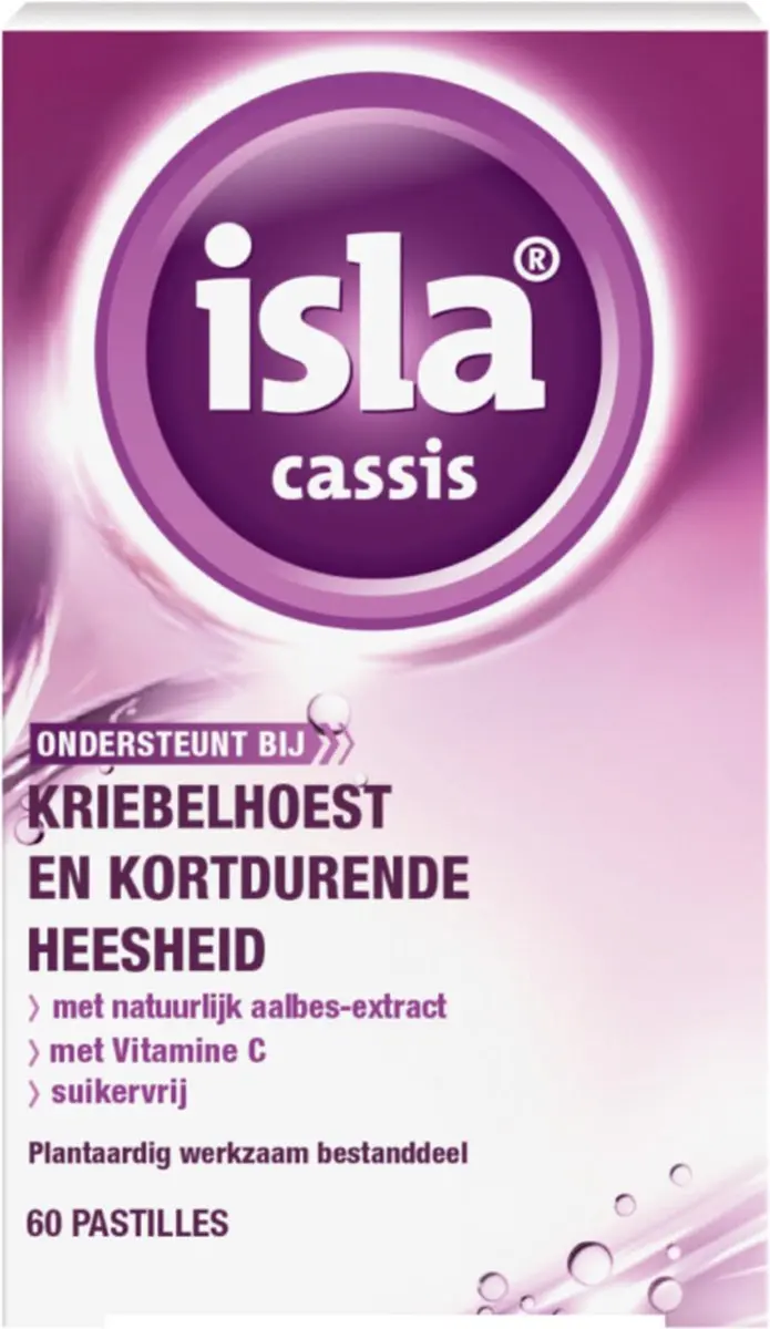 Isla Cassis Keelpastilles 60 Stuks