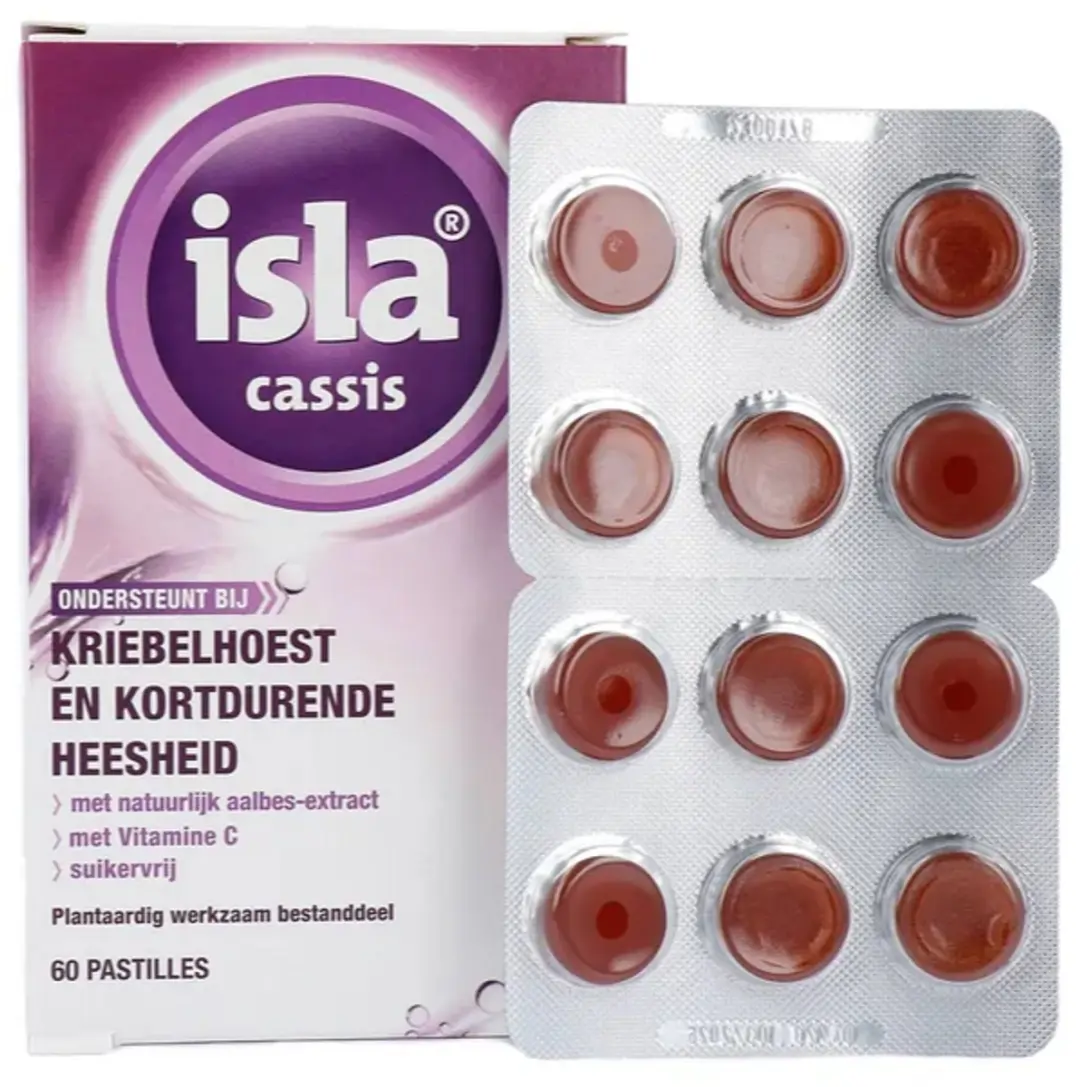 Isla Cassis Keelpastilles 60 Stuks