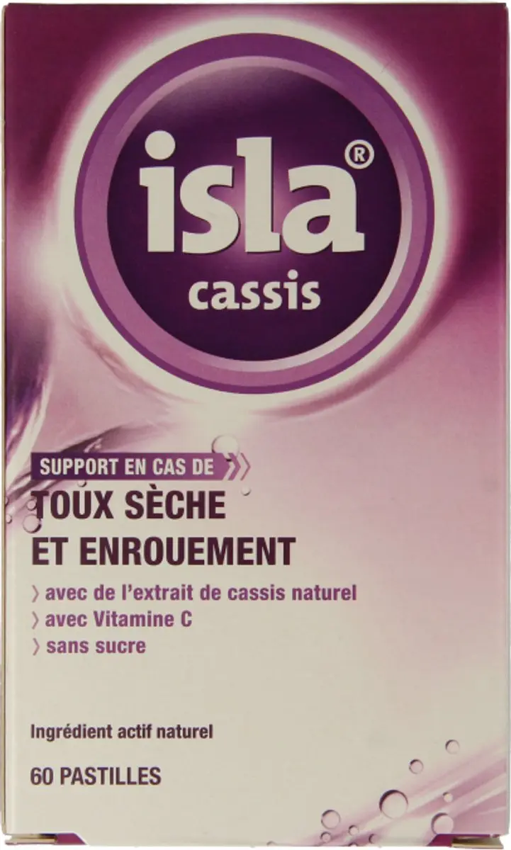 Isla Cassis Keelpastilles 60 Stuks