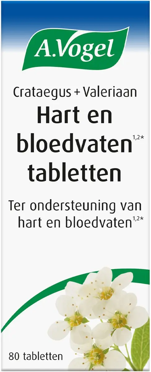 A.Vogel Crataegus + Valeriaan Tabletten 80 Stuks